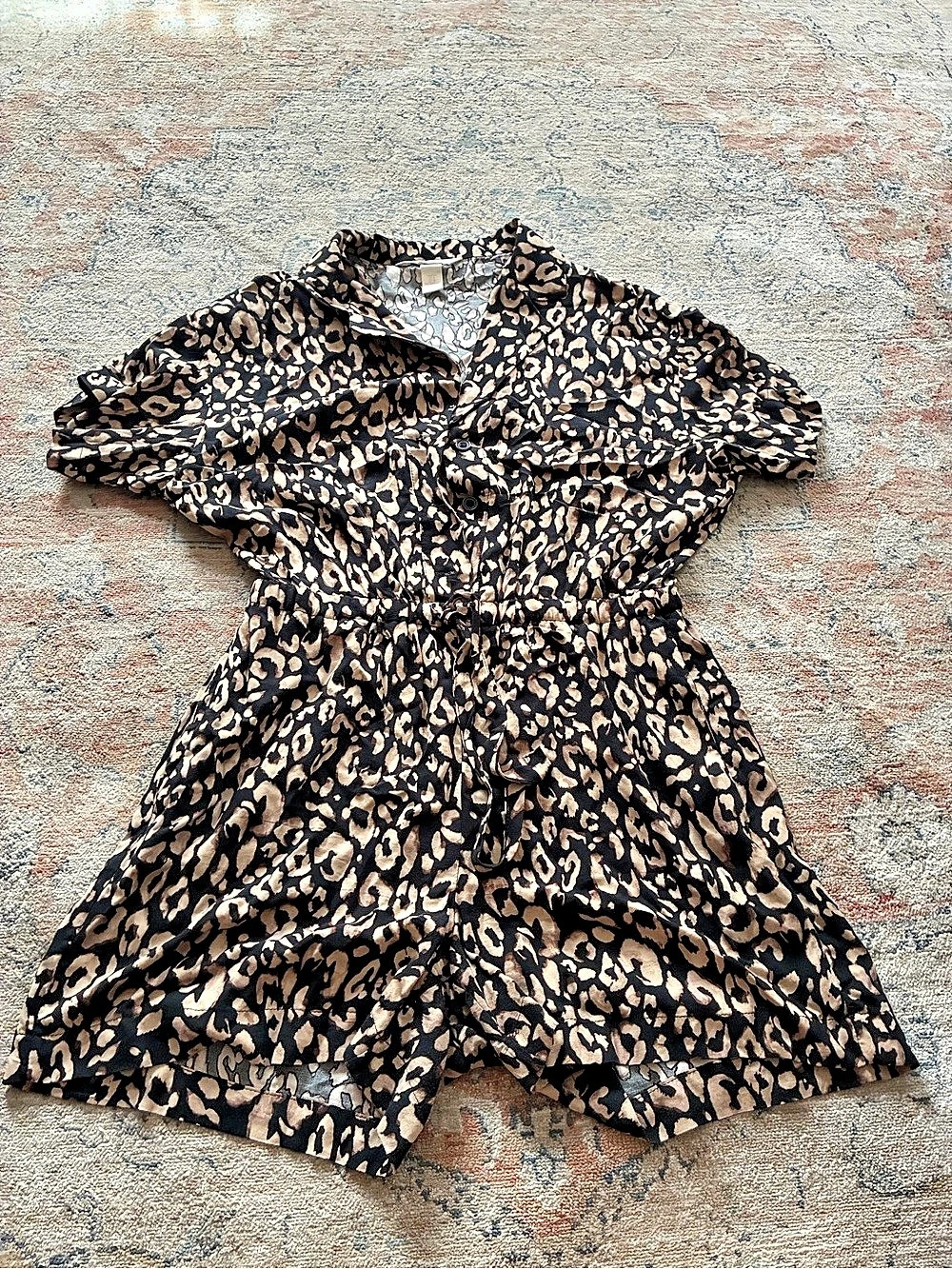 H&M animal print shorts romper